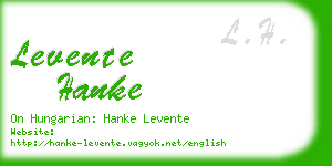 levente hanke business card